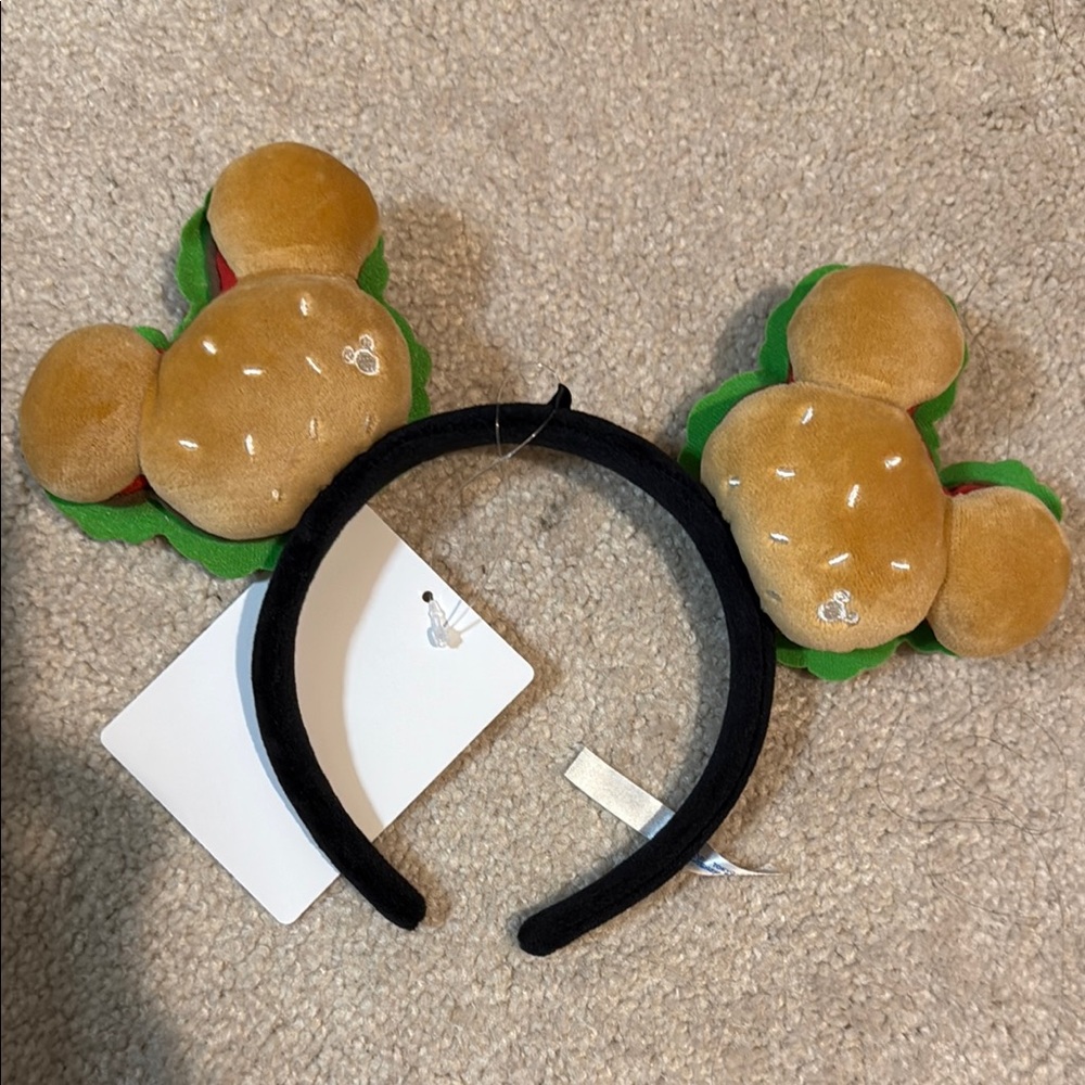 Burger Themed Mouse Ears Headband Tokyo Disney exclusive Japan